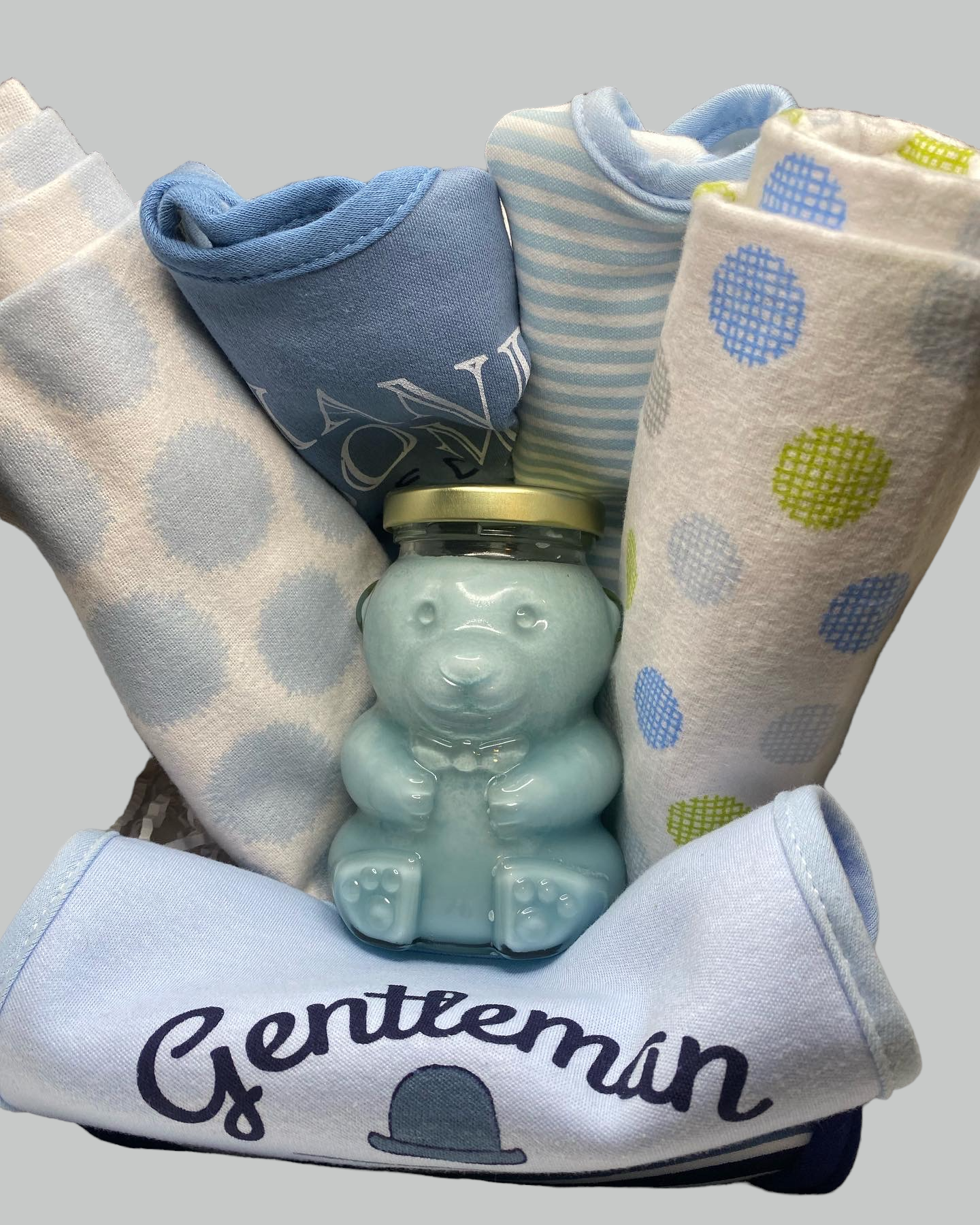 Blue Baby Shower Gift Basket