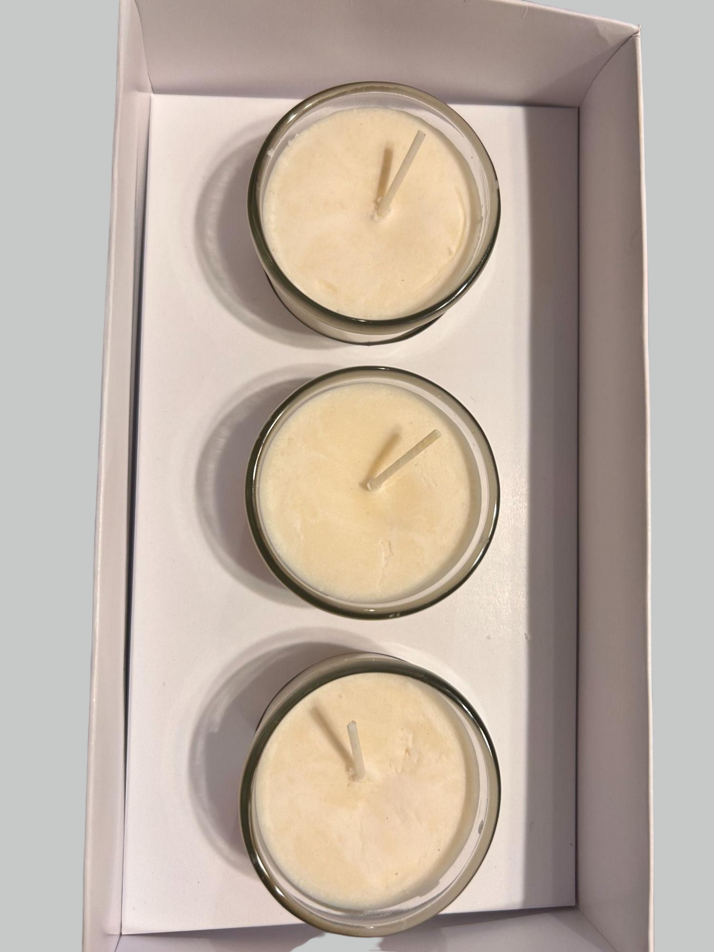 Pack Of Three White Votive Candles